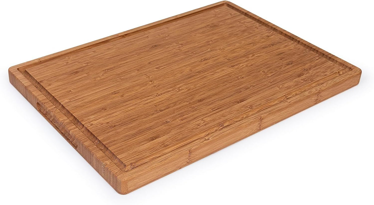 Bamboo Cutting Board Set of 3, Reversible Wood Cutting Boards for Kitchen