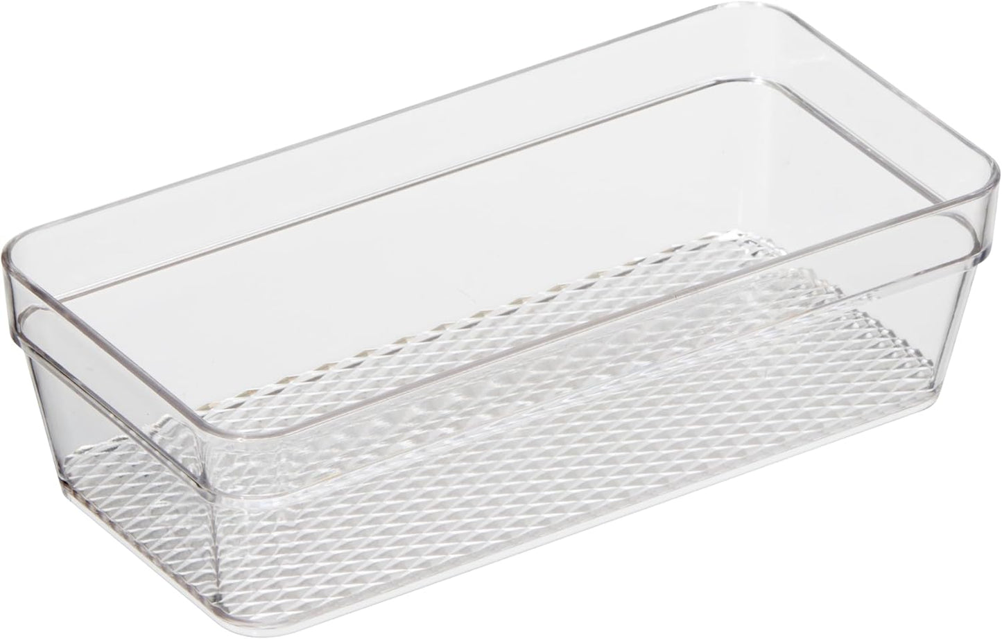 Oggi Clear Drawer Organizer - 3" X 12.5" - Ideal for Organizing Kitchen Drawers, Office, Desk, Silverware, Kitchen Utensils, Cosmetics and Bathrooms
