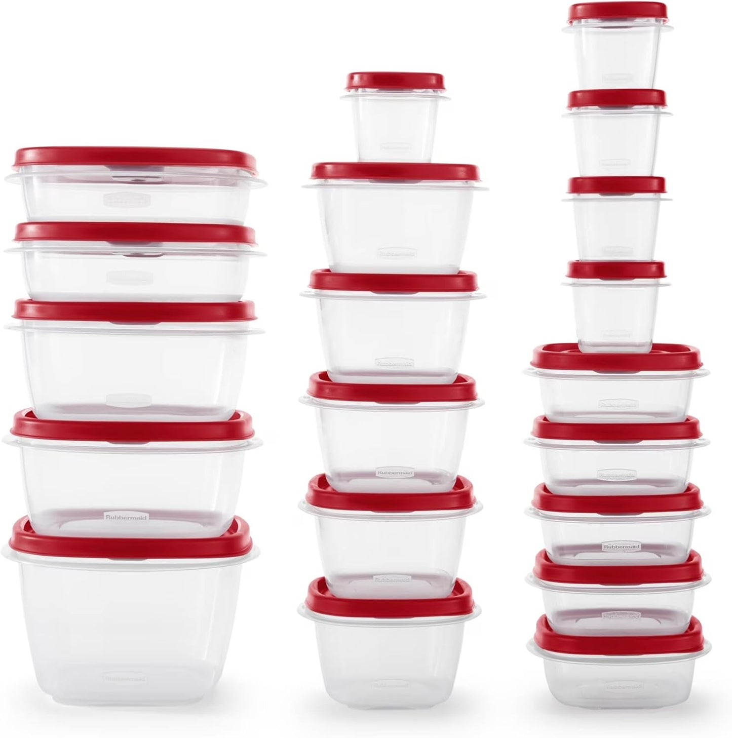 Rubbermaid EasyStore Large Containers, 18-Piece Set, Food Storage Containers with Lids