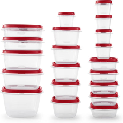 Rubbermaid EasyStore Large Containers, 18-Piece Set, Food Storage Containers with Lids