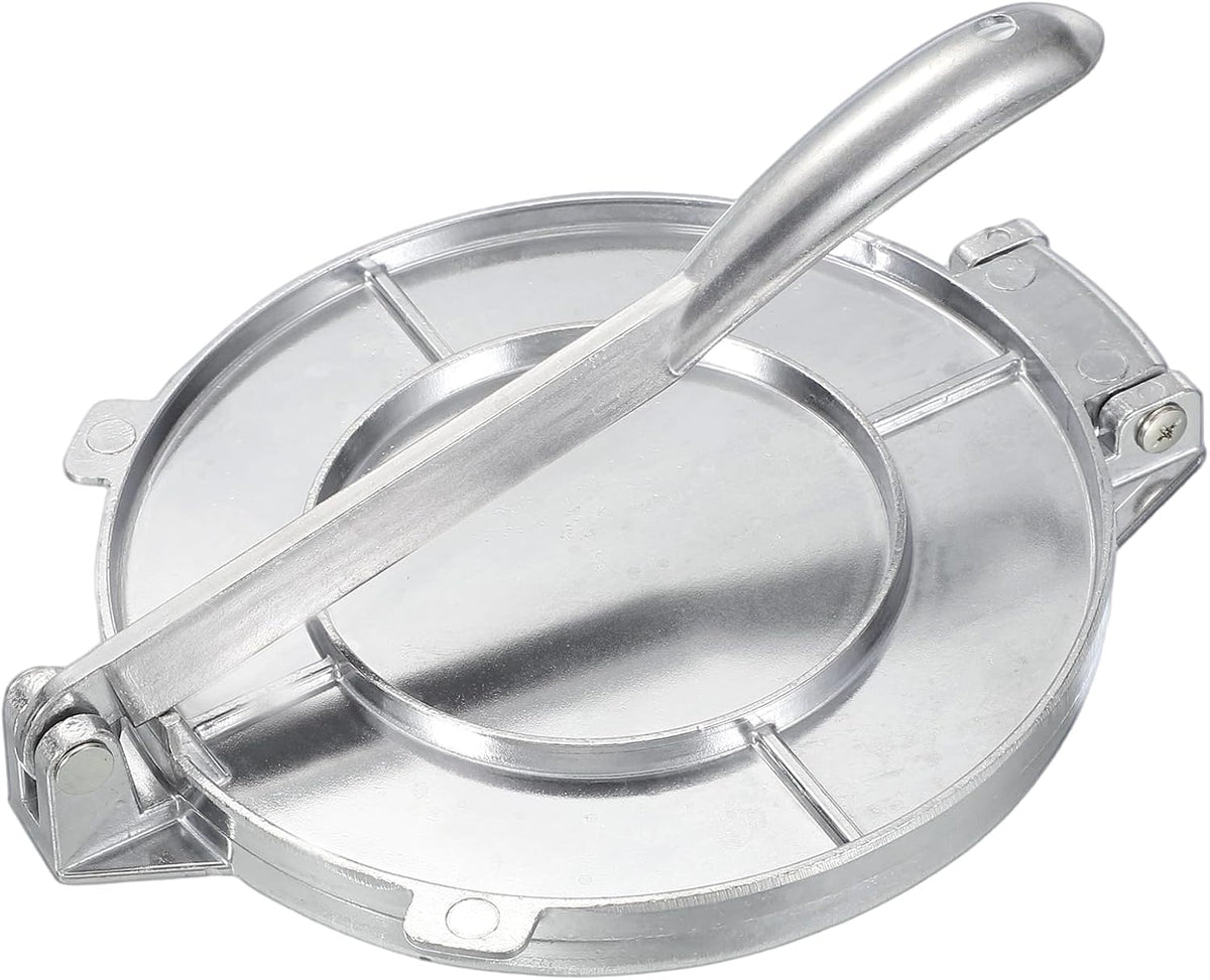 uxcell Aluminium Alloy Dough Press Taco Maker Taco Press Kitchen Utensil Tool for Cooking Chef Silver