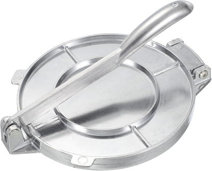 uxcell Aluminium Alloy Dough Press Taco Maker Taco Press Kitchen Utensil Tool for Cooking Chef Silver