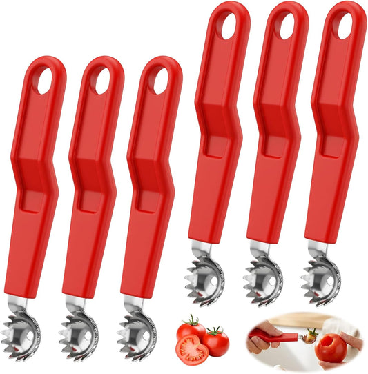 6 Pcs Tomato Corer Tools, Strawberry Stem Remover