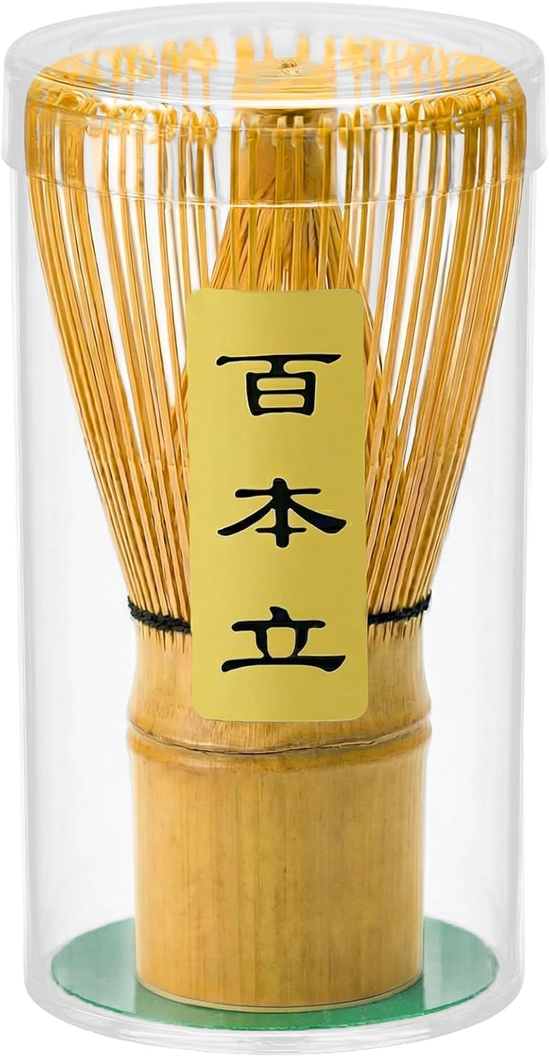 Matcha Whisk, Handcrafted Bamboo Whisk for Matcha Powder (Yellow)