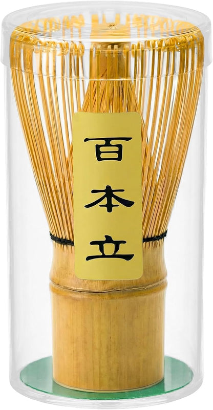Matcha Whisk, Handcrafted Bamboo Whisk for Matcha Powder (Yellow)