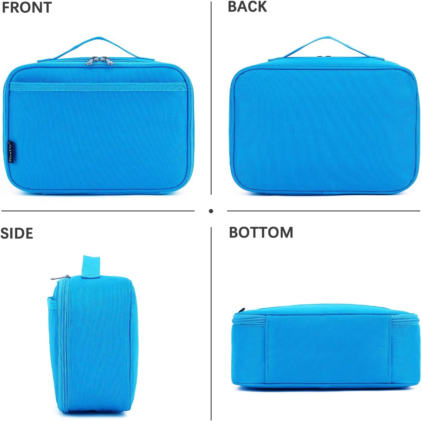 FlowFly Kids Lunch box Insulated Soft Bag Mini Cooler Back to School Thermal Meal Tote Kit for Girls, Boys, Astronaut - Colors A