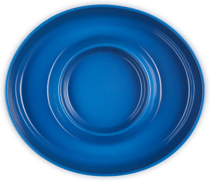 Le Creuset Stoneware Signature Oval Chip and Dip Platter, 13", White