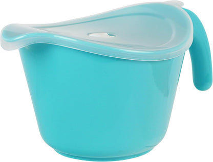 Batter Bowl With Pour Spout, Non-Slip Base,Space Saving Detachable Handle with Lid, 2 QT Heavy Duty BPA-Free Microwave & Dishwasher Safe (Fresh Lemons)