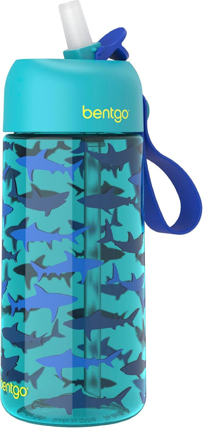 Bentgo Kids Water Bottle - Leak-Proof, Durable Tritan PFAS- & BPA-Free 15 fl oz, Kids/Toddlers Ages 3+ for School & Sports; Bite & Sip Spout, Carrying Handle, Dishwasher Safe (Unicorn)