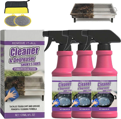 Fast-Acting Heavy Duty BBQ Grill Cleaner Spray, Easy Off Oven Cleaner & Degreaser Cleaner Heavy Duty For Outdoor Grills, Grates, And Kitchen Surfaces (2 Pcs)