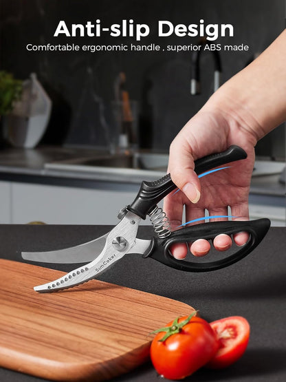 Kitchen Scissors, Forged Stainless Steel Heavy Duty Kitchen Shears, Dishwasher Safe Cooking Scissors for Meat, Poultry & Vegetables