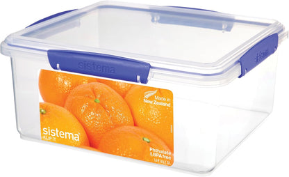 Sistema KLIP IT Large 7L Food Storage Container, Airtight & Stackable, Dishwasher, Freezer, & Microwave-Safe, BPA-Free