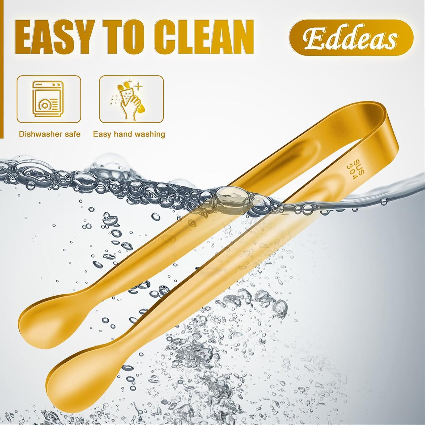 Eddeas Kitchen Tweezers Tongs, Cooking Tweezers Stainless Steel - 3 Size 12'' 10'' & 8 inch Ideal for Meat, pasta, plating and pinching delicate small pieces of food, Set of 3