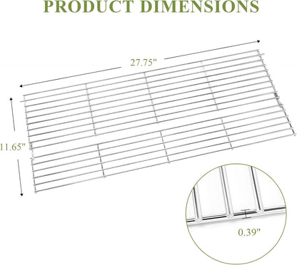 Utheer 2-Pack Griddle Warming Rack for Blackstone 28" Griddles, Stainless Steel Flat Top Grill Accessories | Reversible Rack Adds Prep Space, Foldable Clip-On Design Expands Cooking & Holding Area