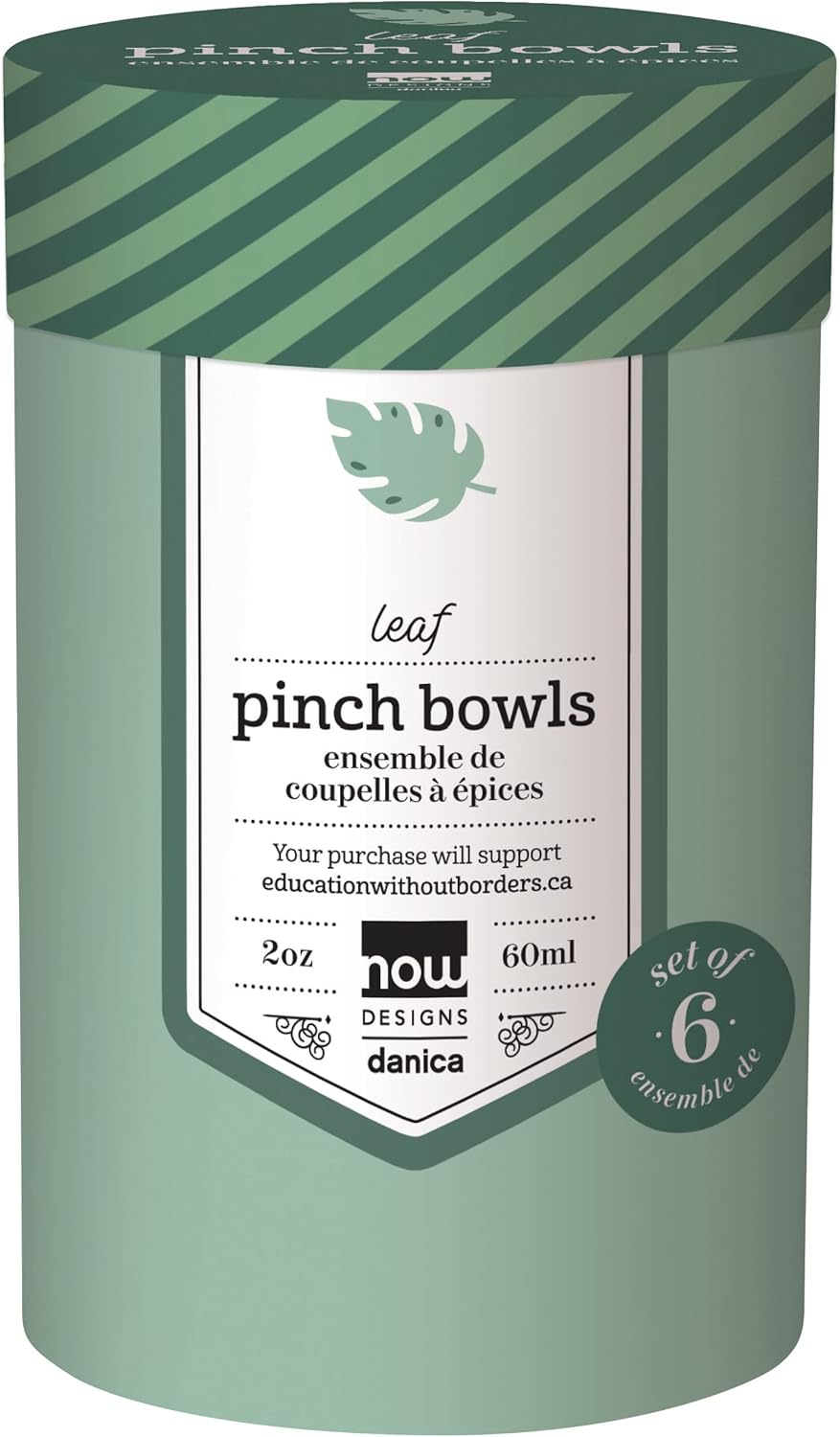Now Designs Canyon Ceramic Pinch Bowl Set, Soy Sauce Dish, Set of 6, 2 oz