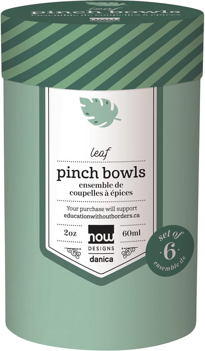 Now Designs Canyon Ceramic Pinch Bowl Set, Soy Sauce Dish, Set of 6, 2 oz