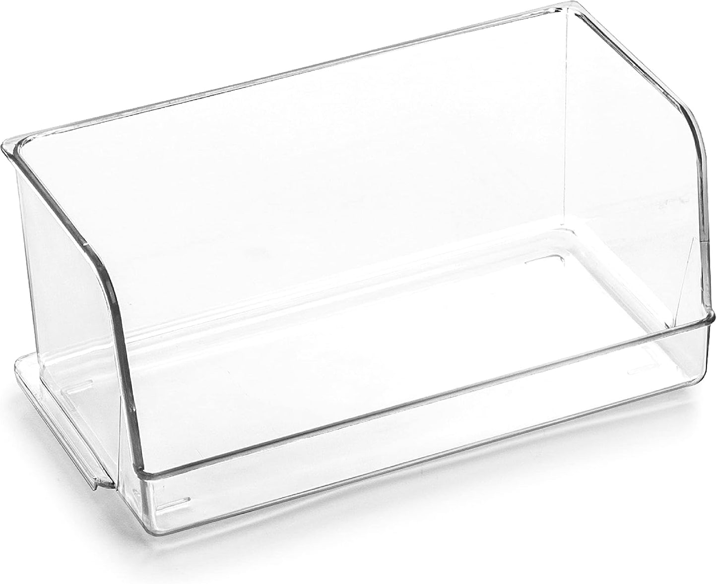 BINO | Stackable Plastic Storage Bins, Large | THE MYRIAD COLLECTION | Multipurpose Bins | Pantry Organizers And Storage | Home Organization Containers | Clear Plastic Fridge Bin | Freezer Organizer