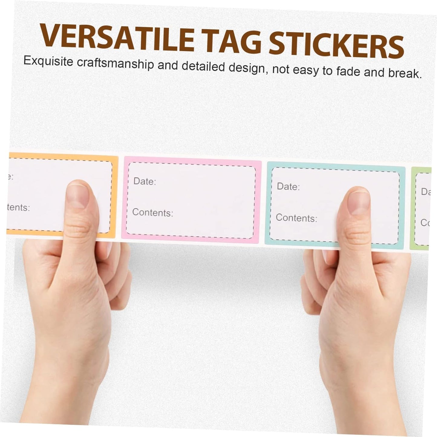 KALLORY 5rolls Convenient Portable Date Labels Blank Food Stickers for Bottles Office Use and Food Preservation Lightweight and Practical for Easy Organization