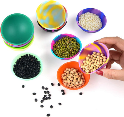 Coopay 36 Pieces Mini Silicone Pinch Bowls Colorful Heat Resistant Snack Prep and Serve Bowls, Unbreakable, Flexible, 1.75 Oz