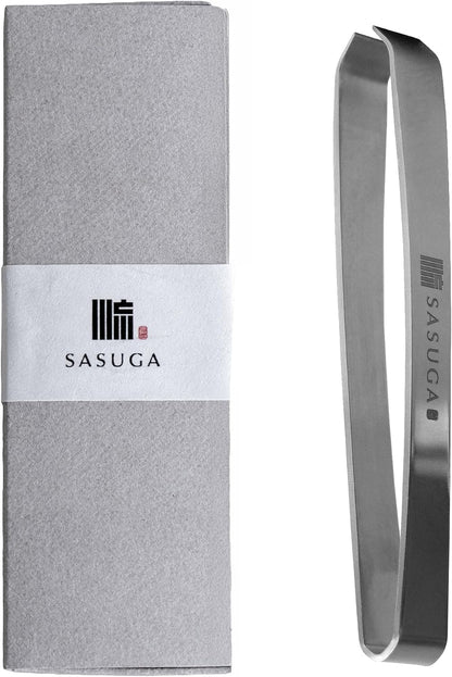 SASUGA Japanese Fish Bone Tweezers, Stainless Steel, Non-Slip Grip