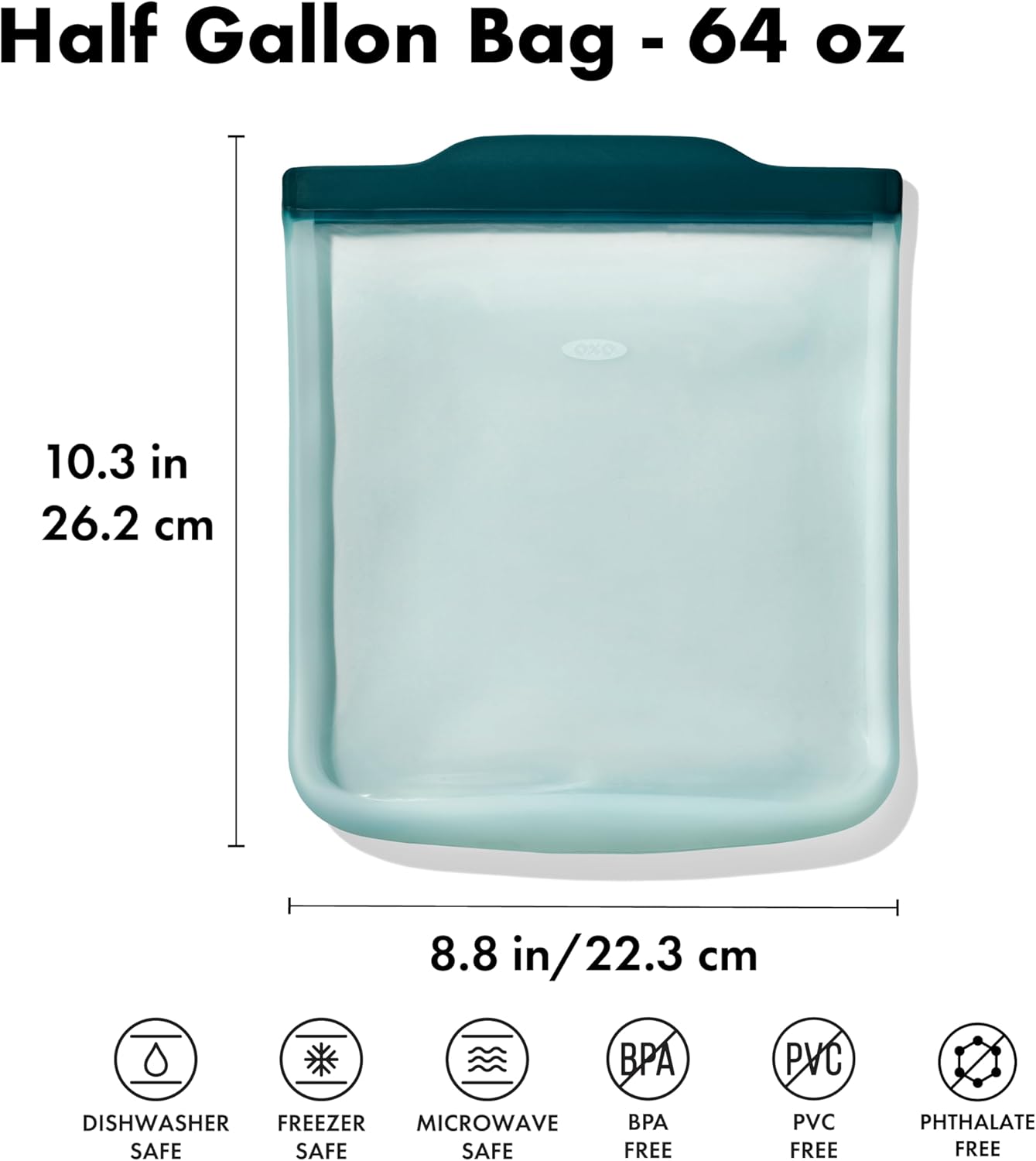 OXO Good Grips Silicone Reusable Bag - Stand-Up Cup (8 oz) - Oat