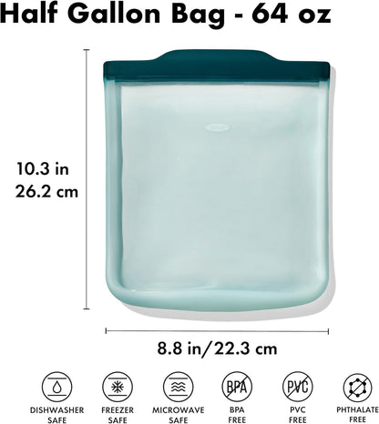 OXO Good Grips Silicone Reusable Bag - Stand-Up Cup (8 oz) - Oat