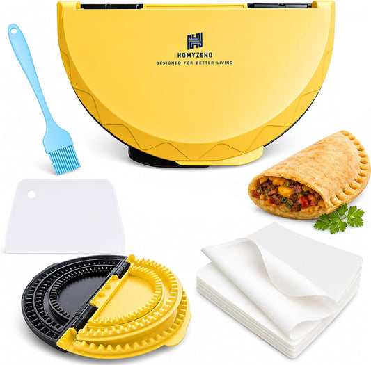 3-in-1 Tortilla Wrap Sealer & Crimper Press – Large Adjustable 6, 8, 10 Inch – Heavy Duty Taco, Quesadilla & Empanada Maker – BPA-Free Tortilla Wrap Sealer, Cutter & Presser for Burritos & Sandwiches