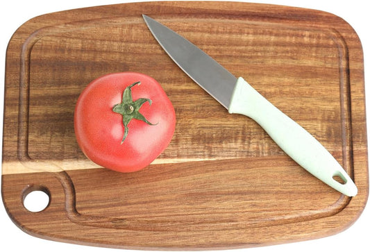 Donxote Small Cutting Board Set of 2 - Compact with Juice Groove for Fruits, Vegetables, Cheese & Sandwiches, Lightweight & Non-Toxic Mini Boards for Charcuterie, Camping & Kitchen