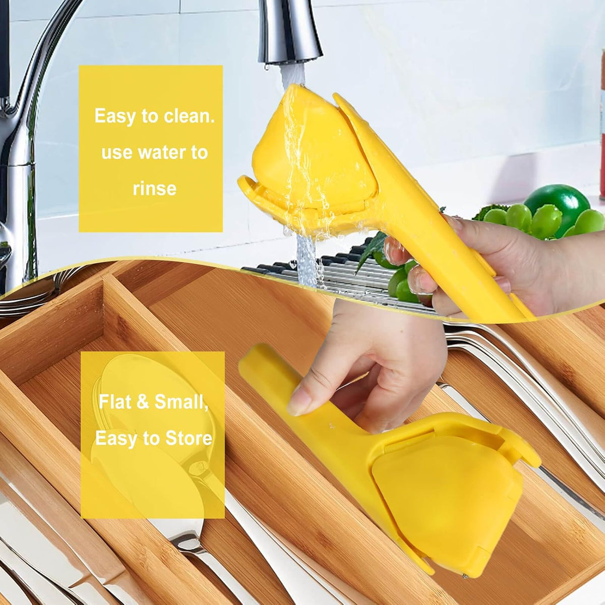 Lemon Squeezer, Effortless Manual Flat Lime Juicer Hand Press
