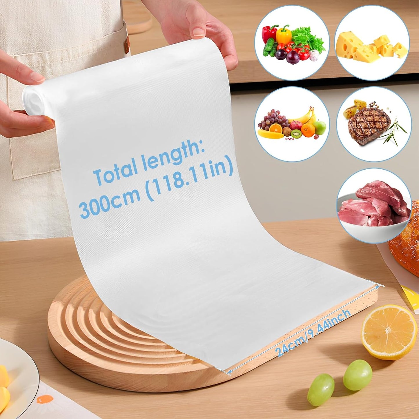 2 Pcs Disposable Cutting Board Mats, POE Cutting Board Sheets, Nonslip Cutting Board Roll Flexible Chopping Board Mat for Kitchen Cooking Prep Barbecue Outdoor Camping Traveling (Clear)