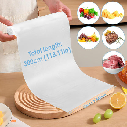 2 Pcs Disposable Cutting Board Mats, POE Cutting Board Sheets, Nonslip Cutting Board Roll Flexible Chopping Board Mat for Kitchen Cooking Prep Barbecue Outdoor Camping Traveling (Clear)