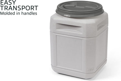 Mighty Tuff Airtight Dog Food Storage Container – 13 Gal, up to 54 lb Capacity – Cat and Dog Food Container with Twist Lid & Handles – BPA-Free, Made in USA