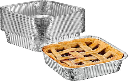 GUSTO [30 Count 9x13 Inch Aluminum Pans, Half Size Deep Steam Foil Pans - Table Pans for Baking, Cooking, Heating, Storing and Food Prepping - (Formerly Comfy Package)