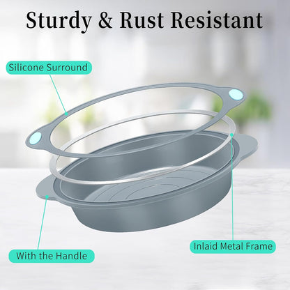 To encounter 2Pack Silicone Muffin Pan with Metal Frame, 12 Cup Regular Size Cupcake Pan, Non-Stick Baking Tray, Food Grade Baking Molds for Oven, Dishwasher Safe
