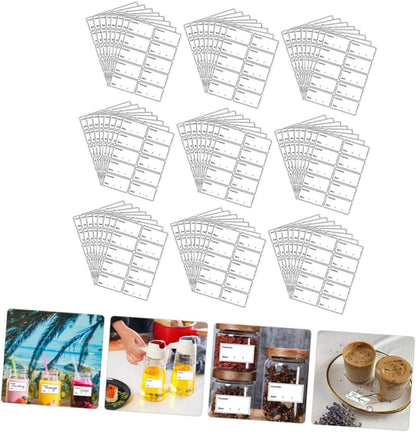NUOBESTY 5bags Removable Food Date Labels Kitchen Storage Bin Stickers PVC for Organizing