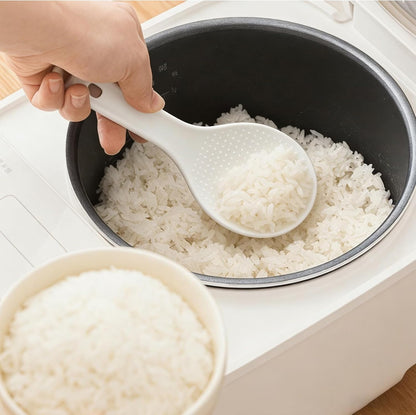 Jiozermi Plastic Rice Spoon, 2 Pack, White