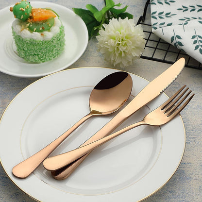 VANDBAO Camping Utensils Set, Portable Travel Utensils with Case for Fixing Tableware, Reusable Stainless Steel Stable Cutlery Set, Lunch Picnic Flatware Silverware (Rainbow Set)