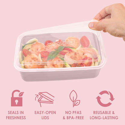 Bentgo Prep - 20-Piece 1-Compartment Reusable Meal Prep Containers with Lids, PFAS & BPA Free Materials, Durable, Microwave, Freezer, & Dishwasher Safe To Go Food Storage (Gold)