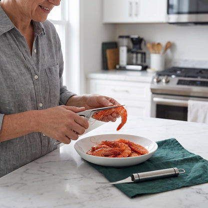 Shrimp Deveiner Tool and Peeler Set Multifunctional Shrimp Deveining Tool