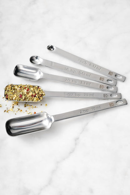 King Arthur Baking Company Spice Measuring Spoons, 18/8 Stainless Steel, 7-Piece Set, Precision Measures, For Baking And Cooking