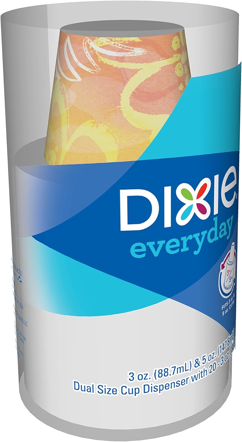Dixie Disposable Paper Cup Dispenser, For 3 Ounce or 5 Ounce Bath Cups