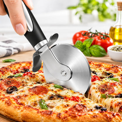 2PCS Pizza Wheel Cutter and Pie Server