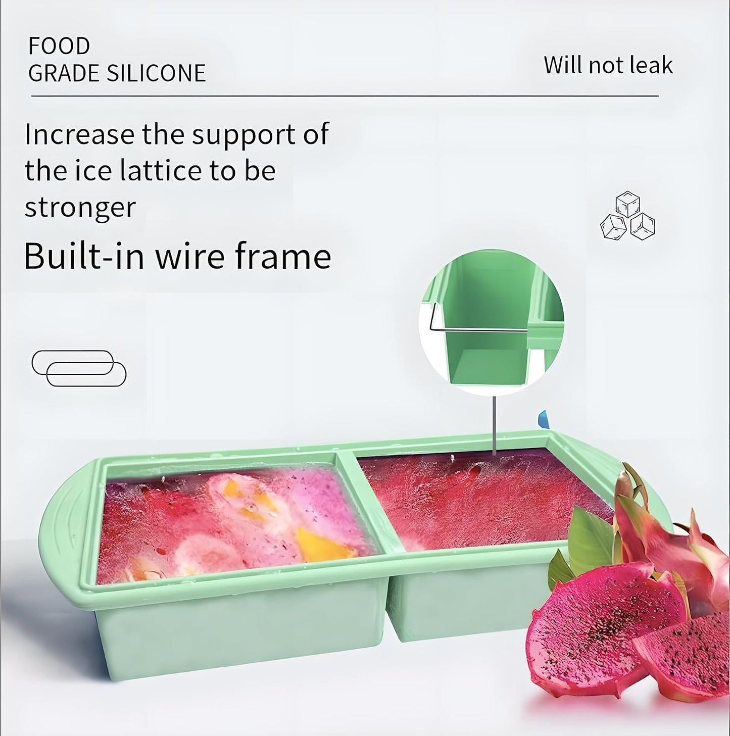 2 Cup Silicone soup Freezer Molds - Non-Stick Meal Prep Trays for Soups, Sauces, Smoothies & Desserts | Easy Release, Dishwasher Safe, BPA-Free (blue, 500ml)