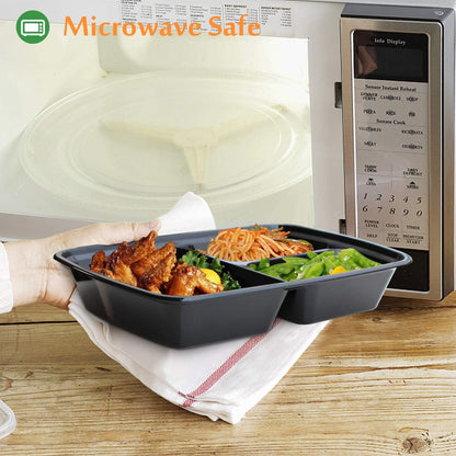 Enther Meal Prep Containers Single Lids Food Storage Bento BPA Free | Stackable | Reusable Lunch Boxes, Microwave/Dishwasher/Freezer Safe Portion Control (28 oz), 12 Pack 1 Compartment