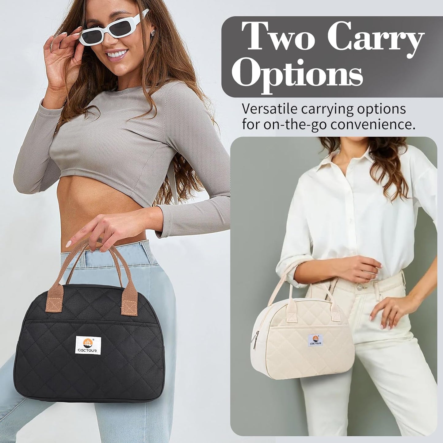 CaCTOUR Lunch Box for Women Girls Teens,Cute Lunch Box Cooler Bag, Portable Insulated Small Lunch Bag Women Reusable Corduroy Lunch Tote for Work/Travel/Picnic/School (Dog Green,Small)