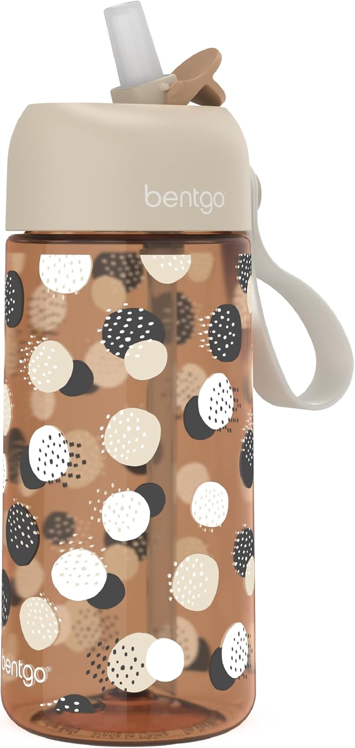 Bentgo Kids Water Bottle - Leak-Proof, Durable Tritan PFAS- & BPA-Free 15 fl oz, Kids/Toddlers Ages 3+ for School & Sports; Bite & Sip Spout, Carrying Handle, Dishwasher Safe (Unicorn)
