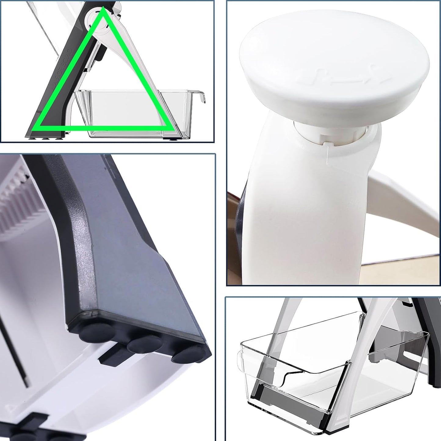 ONCE FOR ALL Safe Mandoline Slicer For Kitchen, Food Veggie Slicer, Gray