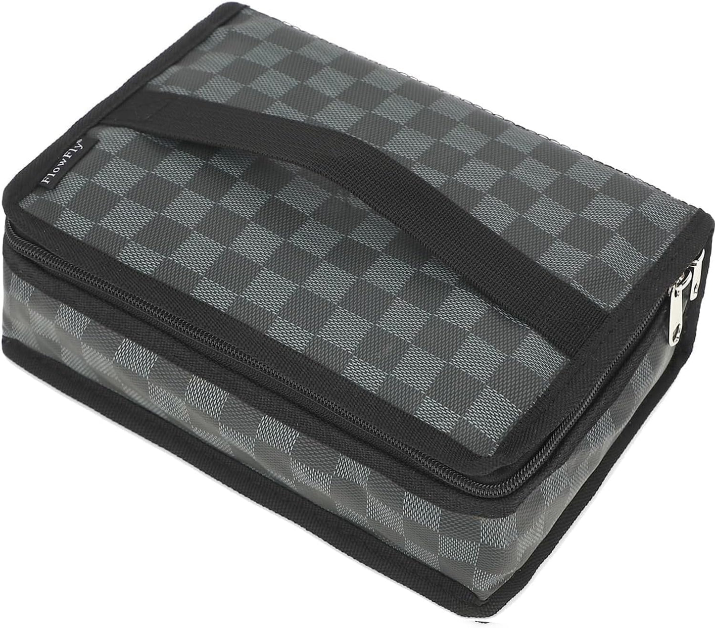 FlowFly Small Insulated Lunch box Portable Soft Bag Mini Cooler Thermal Meal Tote Kit with Handle for Work & School, Black