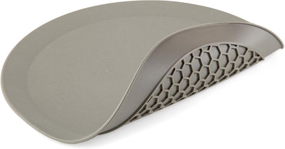 PrepSolutions Compact Microwave Multi-Mat, 9.5 Inches, Gray – Microwave Food Splatter Protector & Heat-Resistant Trivet