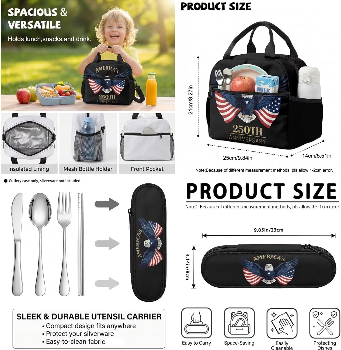 Highland Cow Backpack with Lunch Box Set for Kids Sunflower School Backpack for Girls Boys Back to School Bag Student Travel Backpacks Reusable Utensils Pen Case Water Bottle Bag 5PCS